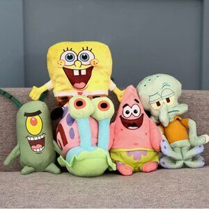 SpongeBob SquarePants Bikini Bottom Buddies Patrick Squidward Plankton Plush 8"